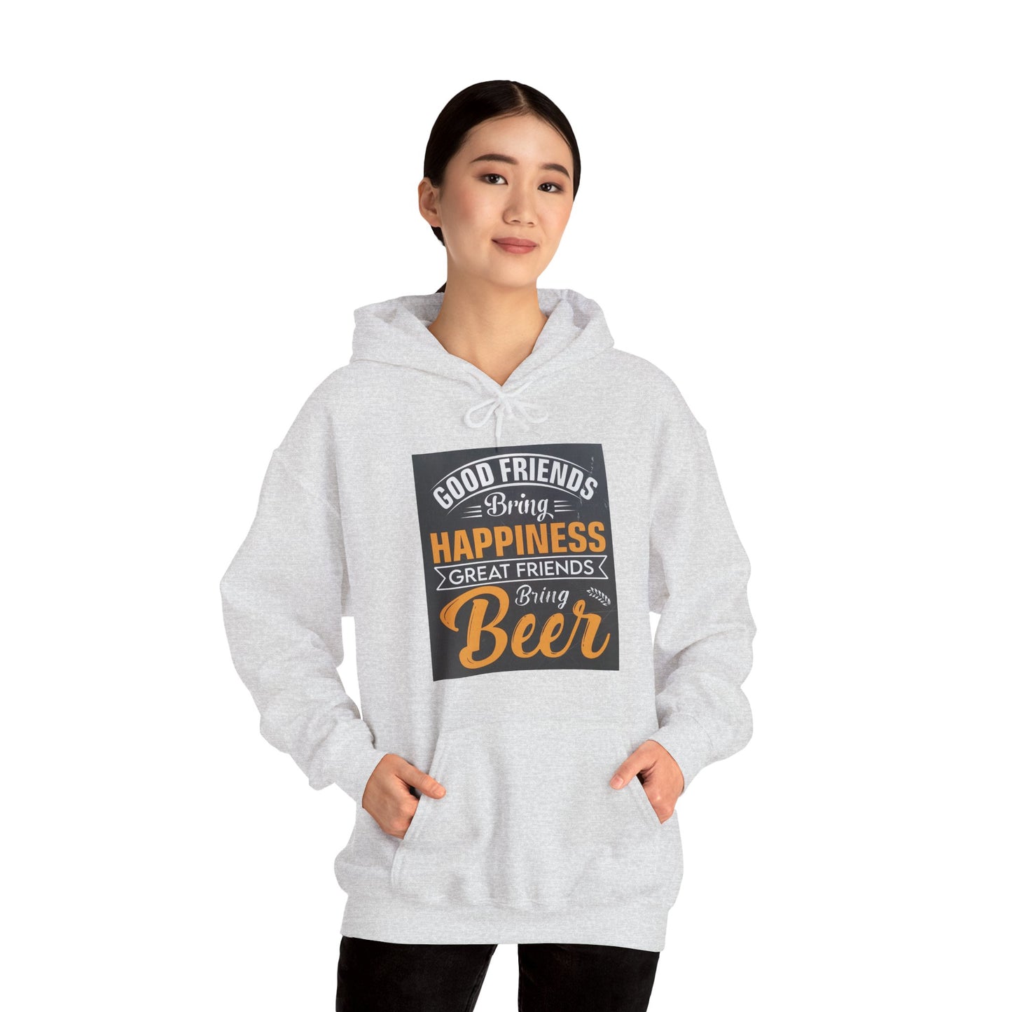 Good Friends Sweatshirt: Cozy Hoodie for Beer Lovers, Friendship Gift, Party Wear, Casual Style, Unisex Apparel