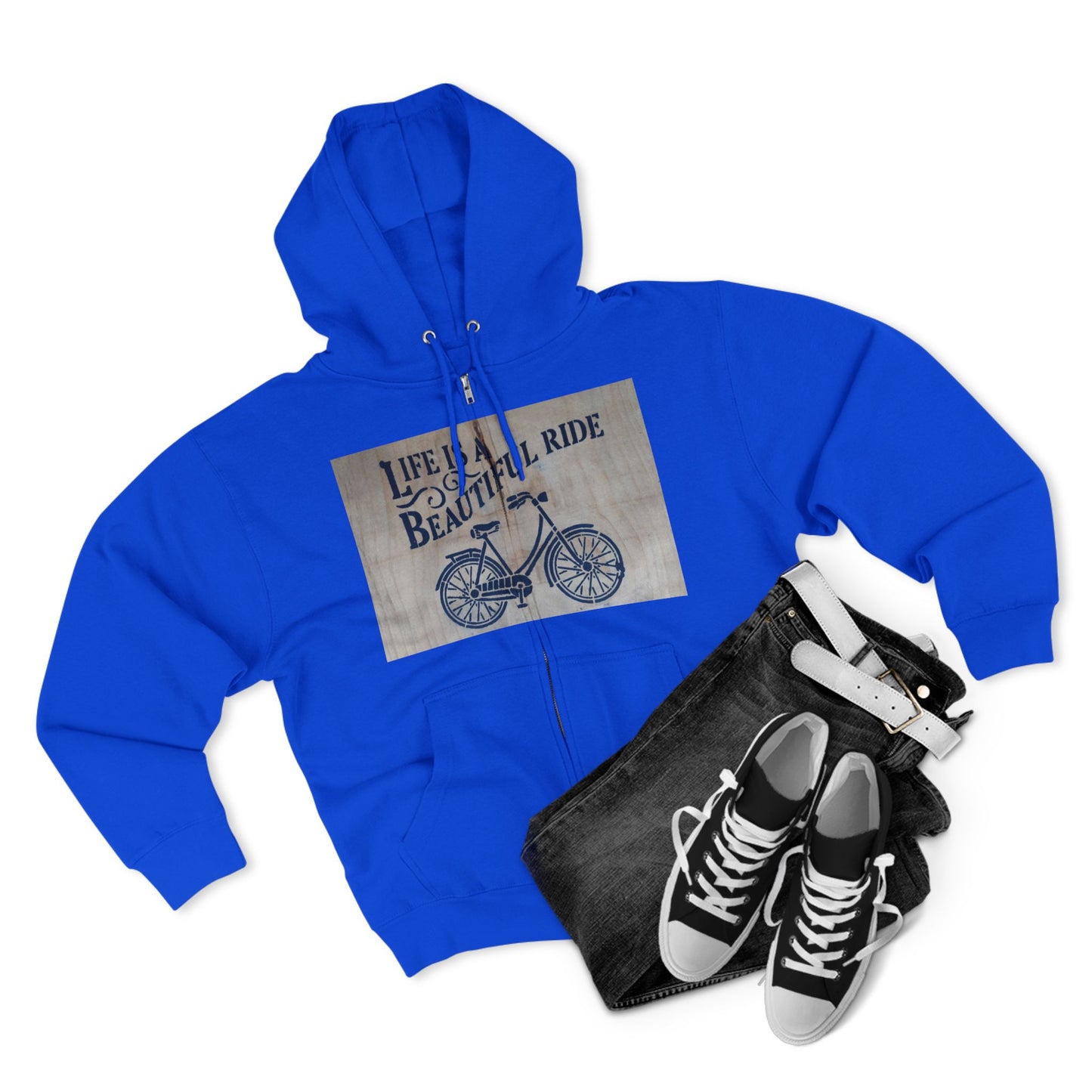 Life is a Beautiful Ride Unisex Zip Hoodie | Casual Comfort for Cyclists