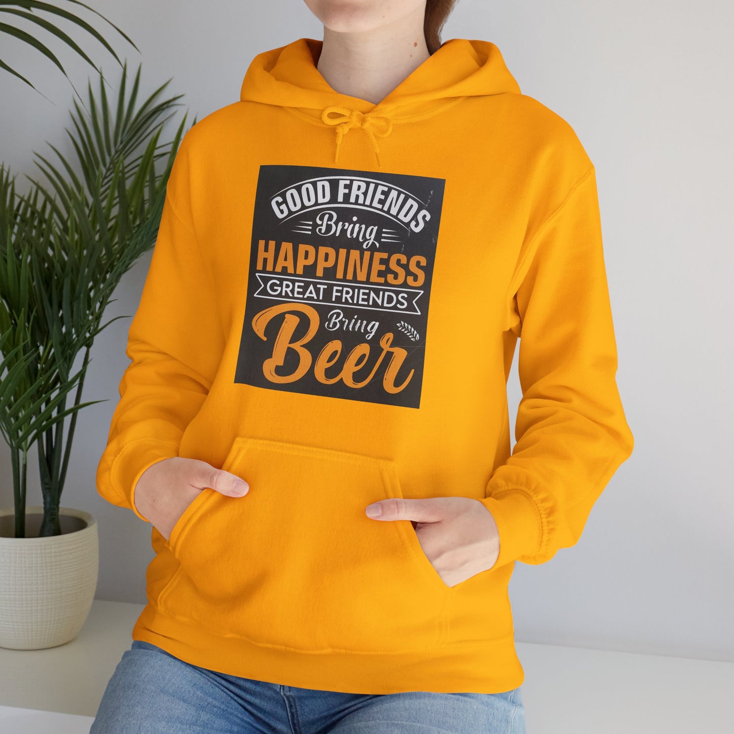 Good Friends Sweatshirt: Cozy Hoodie for Beer Lovers, Friendship Gift, Party Wear, Casual Style, Unisex Apparel