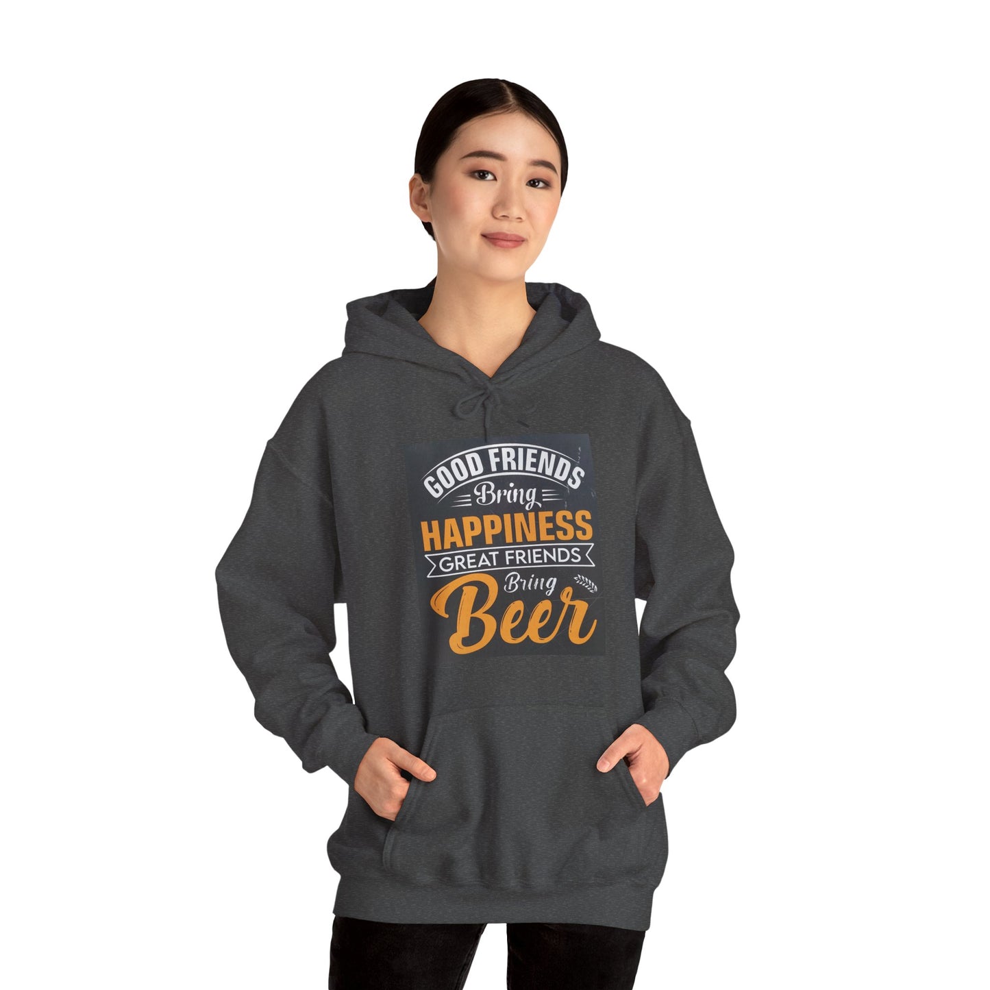 Good Friends Sweatshirt: Cozy Hoodie for Beer Lovers, Friendship Gift, Party Wear, Casual Style, Unisex Apparel