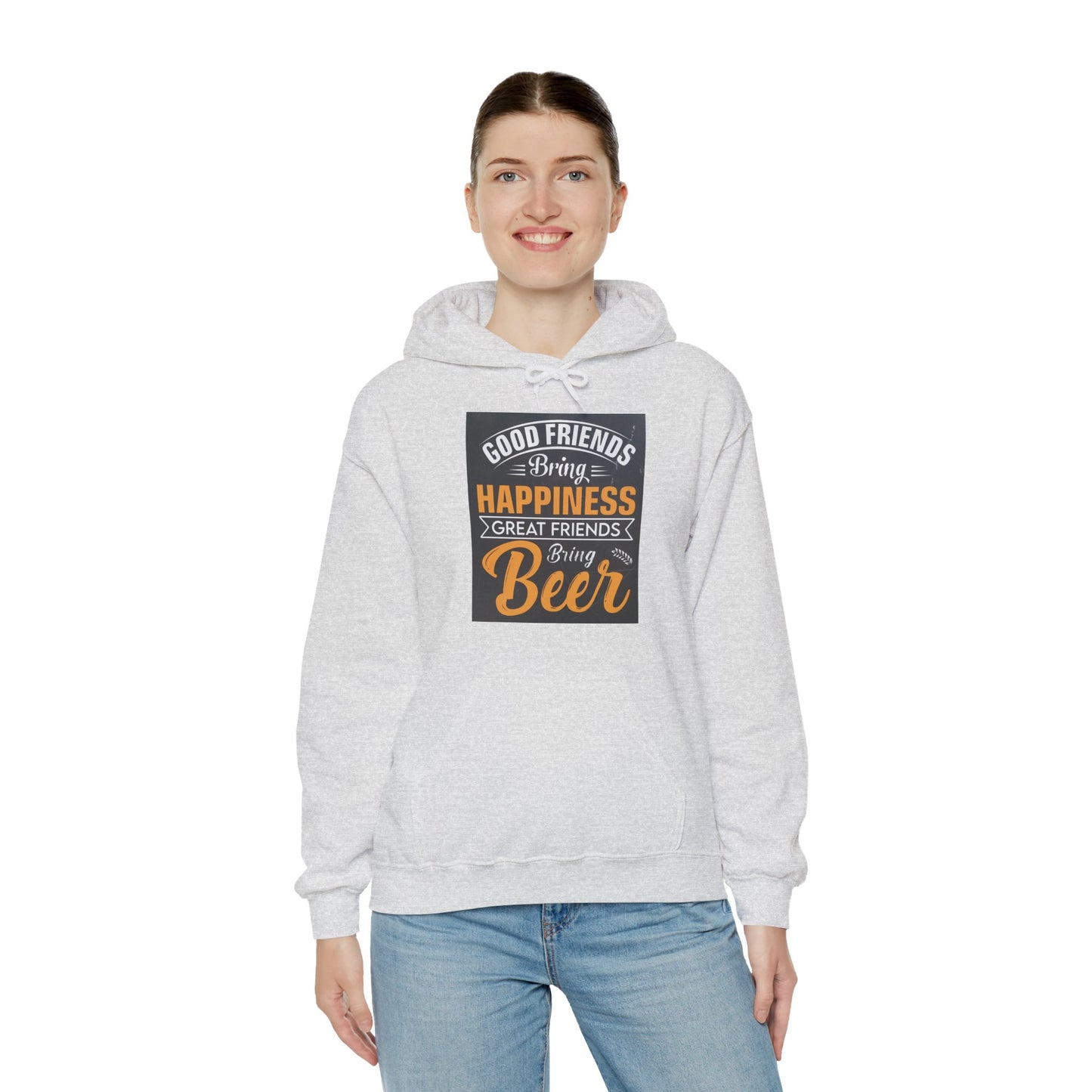 Good Friends Sweatshirt: Cozy Hoodie for Beer Lovers, Friendship Gift, Party Wear, Casual Style, Unisex Apparel