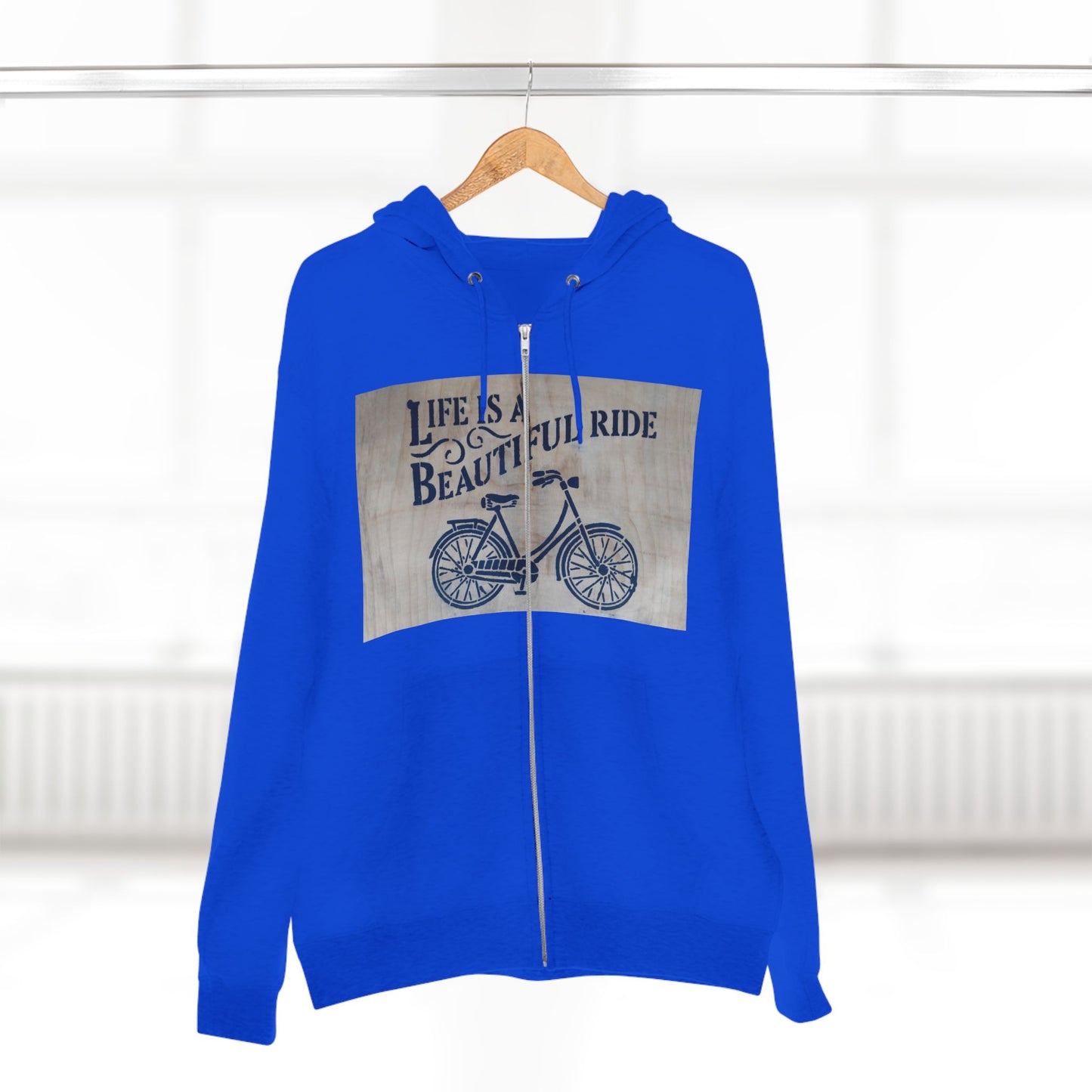 Life is a Beautiful Ride Unisex Zip Hoodie | Casual Comfort for Cyclists