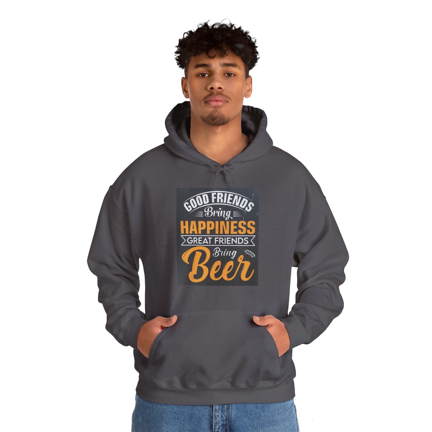 Good Friends Sweatshirt: Cozy Hoodie for Beer Lovers, Friendship Gift, Party Wear, Casual Style, Unisex Apparel