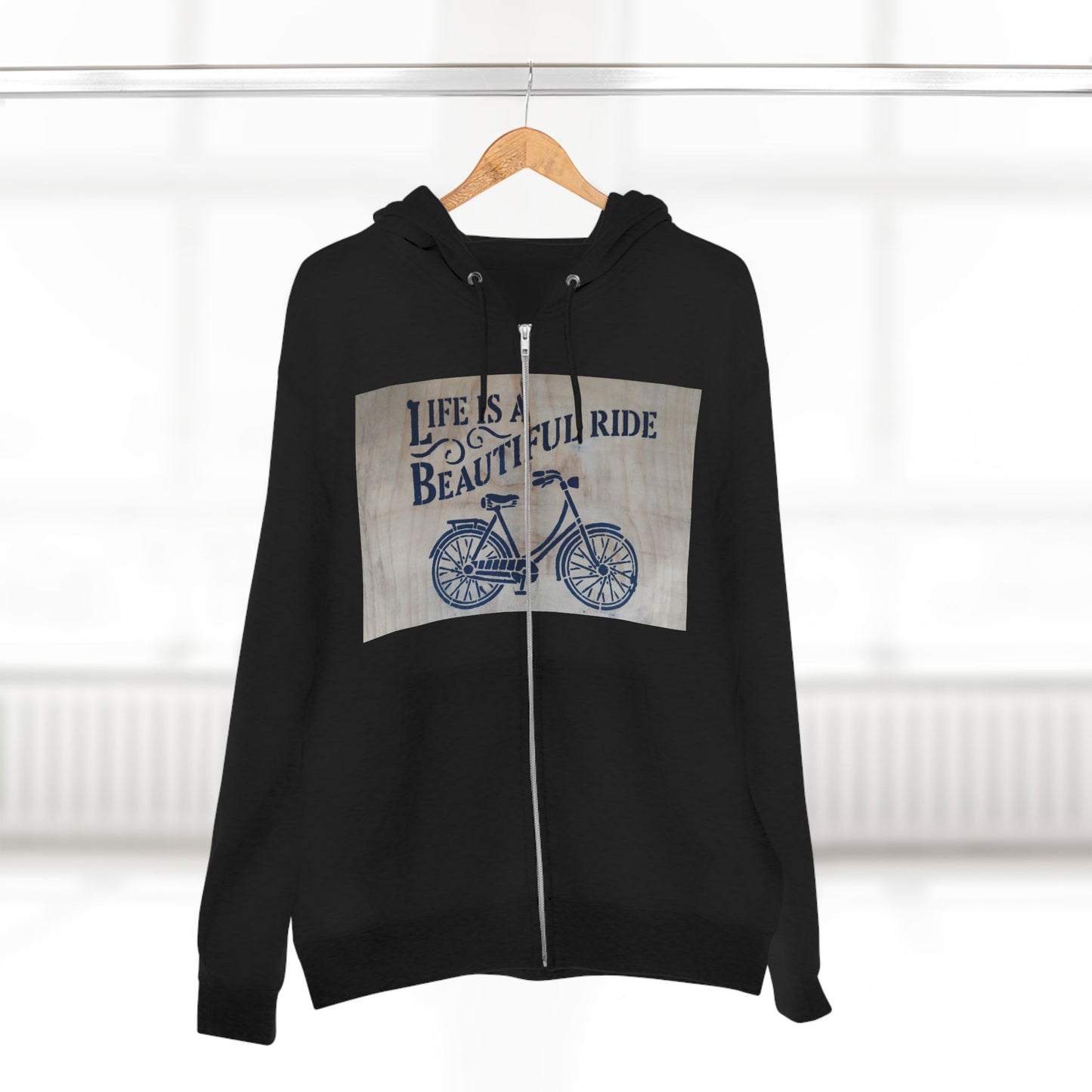 Life is a Beautiful Ride Unisex Zip Hoodie | Casual Comfort for Cyclists