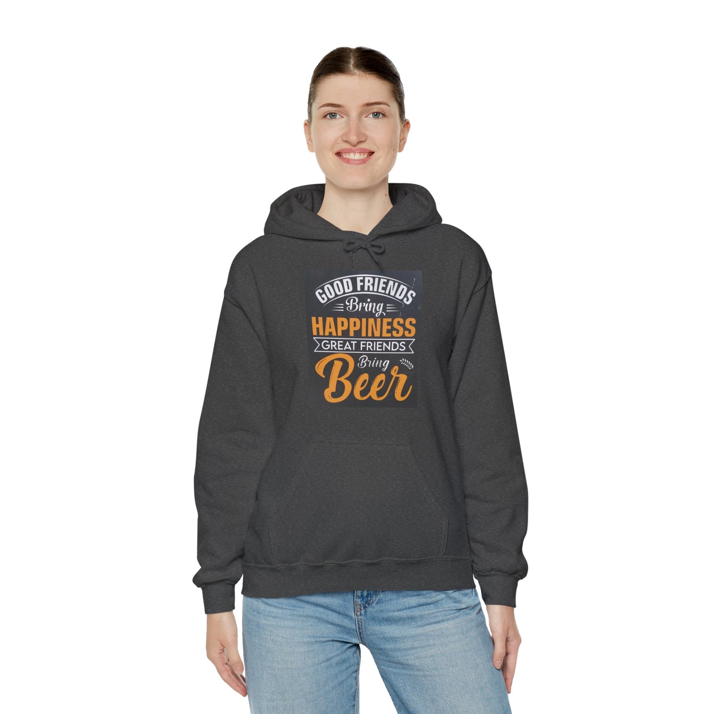 Good Friends Sweatshirt: Cozy Hoodie for Beer Lovers, Friendship Gift, Party Wear, Casual Style, Unisex Apparel