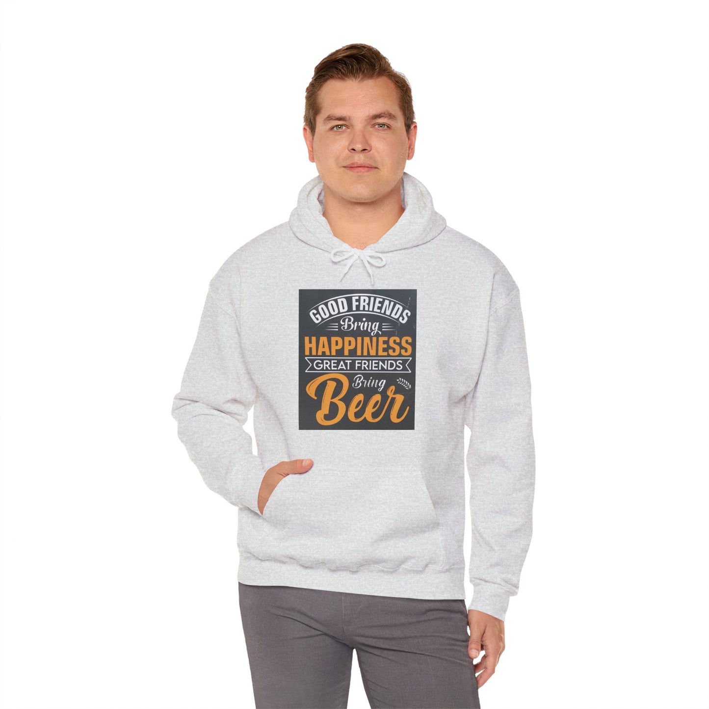 Good Friends Sweatshirt: Cozy Hoodie for Beer Lovers, Friendship Gift, Party Wear, Casual Style, Unisex Apparel