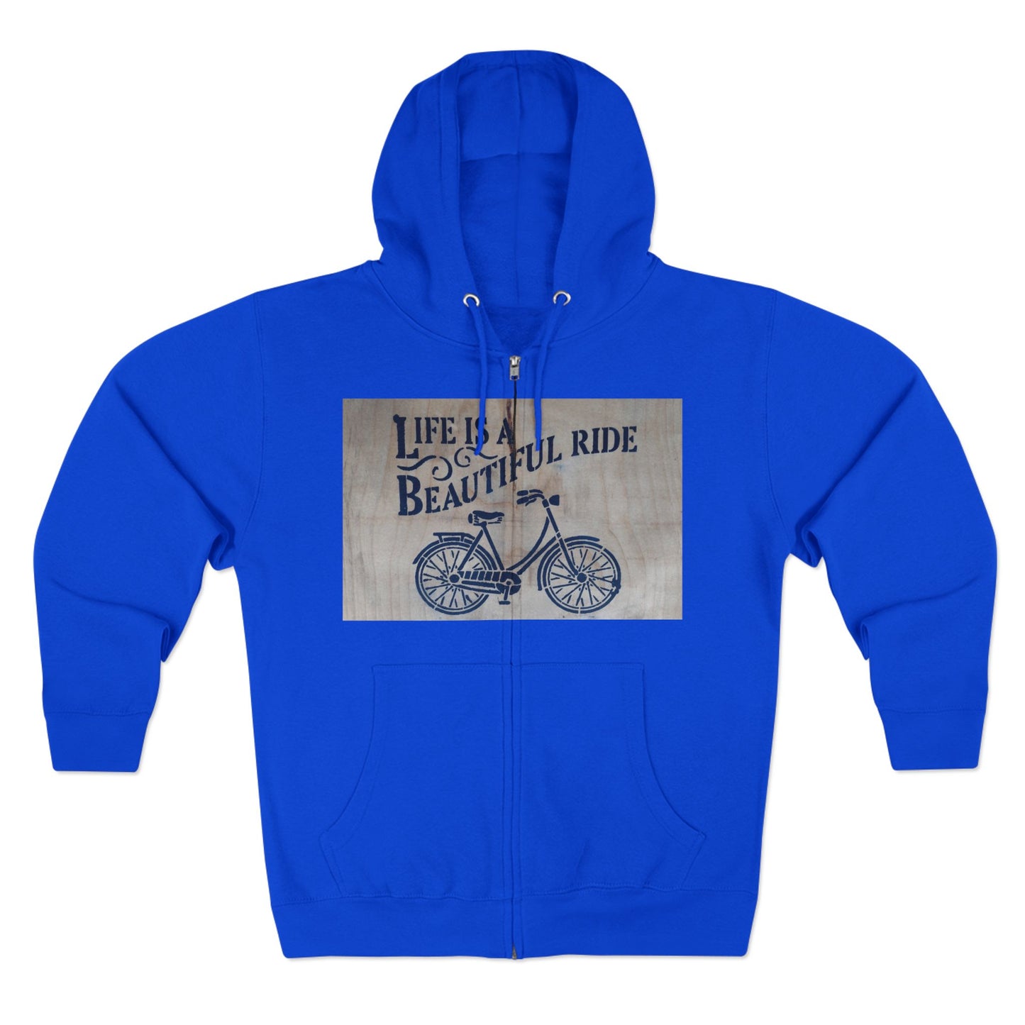 Life is a Beautiful Ride Unisex Zip Hoodie | Casual Comfort for Cyclists