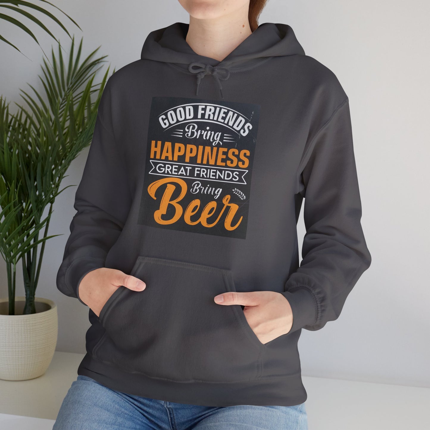 Good Friends Sweatshirt: Cozy Hoodie for Beer Lovers, Friendship Gift, Party Wear, Casual Style, Unisex Apparel