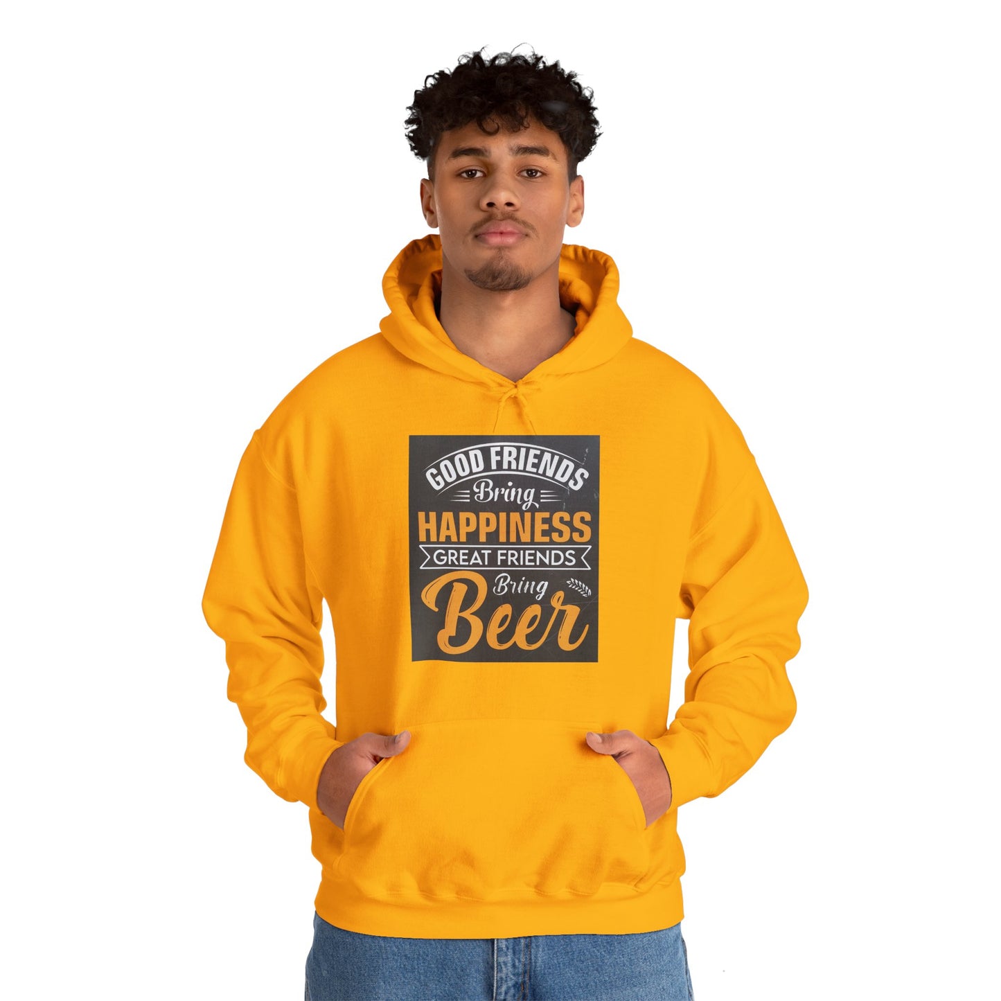 Good Friends Sweatshirt: Cozy Hoodie for Beer Lovers, Friendship Gift, Party Wear, Casual Style, Unisex Apparel