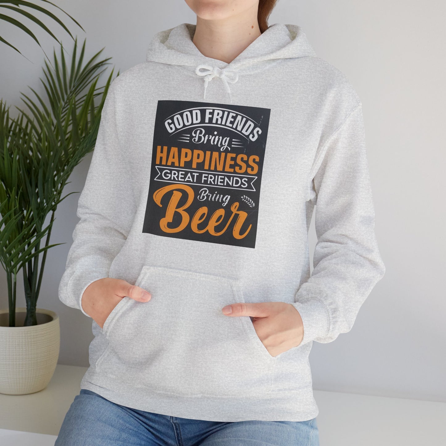 Good Friends Sweatshirt: Cozy Hoodie for Beer Lovers, Friendship Gift, Party Wear, Casual Style, Unisex Apparel