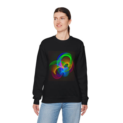 Vibrant Neon Swirl Nonfigurative logo Unisex Heavy Blend™ Crewneck Sweatshirt