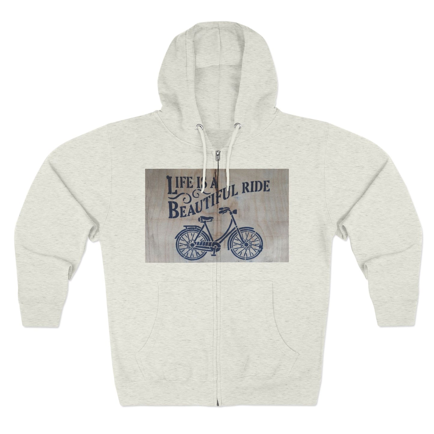 Life is a Beautiful Ride Unisex Zip Hoodie | Casual Comfort for Cyclists