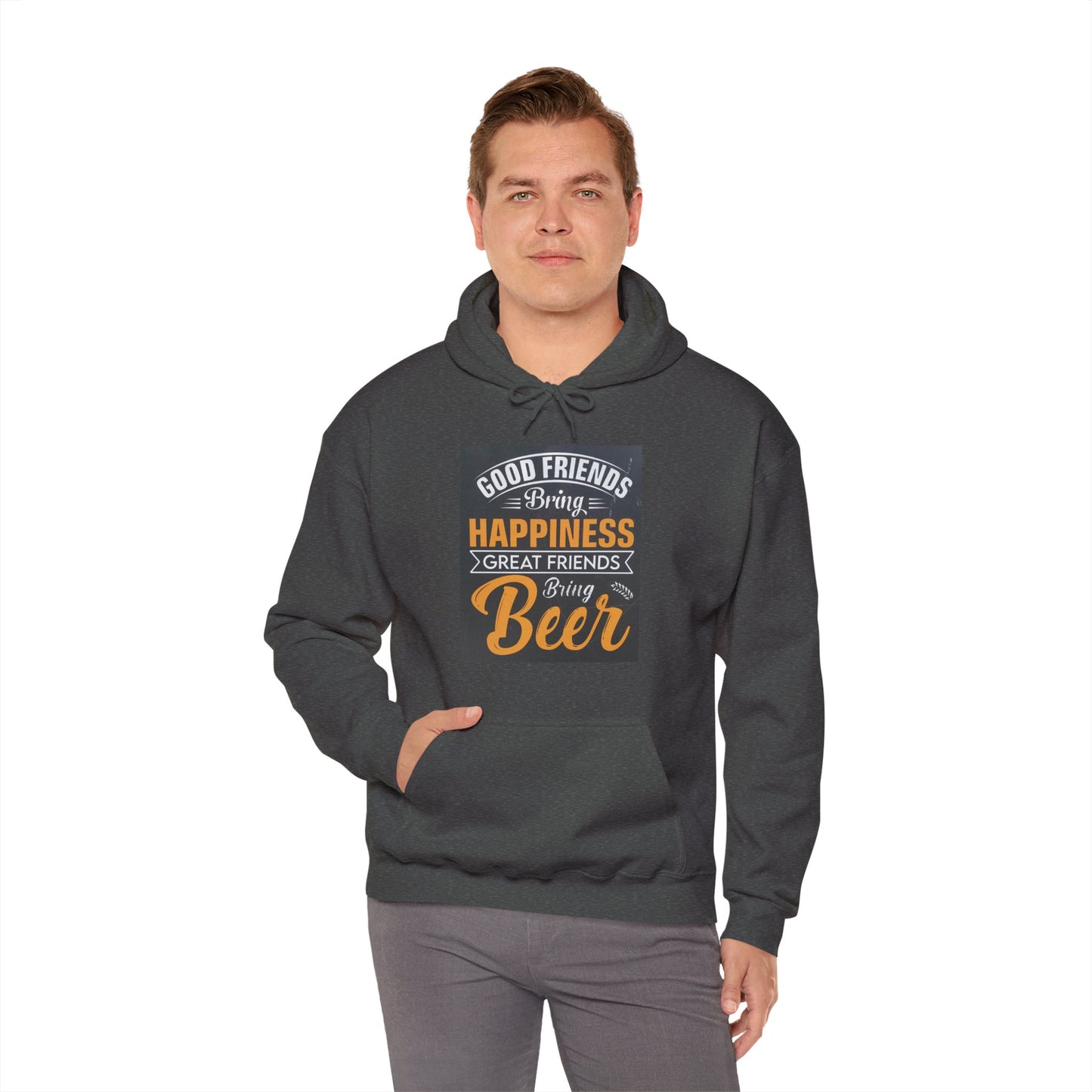 Good Friends Sweatshirt: Cozy Hoodie for Beer Lovers, Friendship Gift, Party Wear, Casual Style, Unisex Apparel