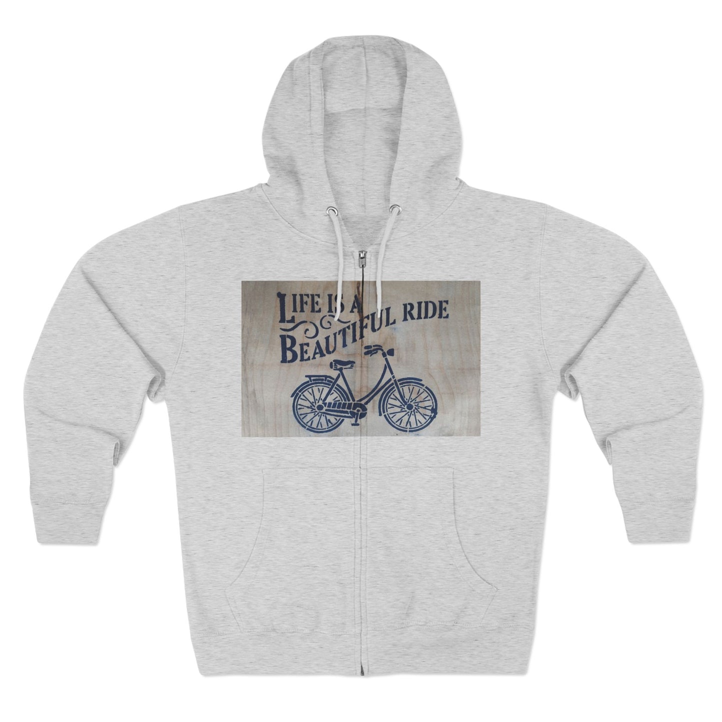 Life is a Beautiful Ride Unisex Zip Hoodie | Casual Comfort for Cyclists