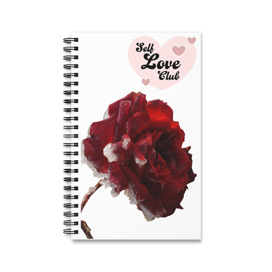 Self Love Club Spiral Journal - Rose Design for Self-Care and Personal Growth