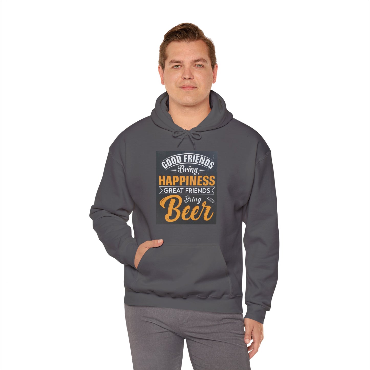 Good Friends Sweatshirt: Cozy Hoodie for Beer Lovers, Friendship Gift, Party Wear, Casual Style, Unisex Apparel