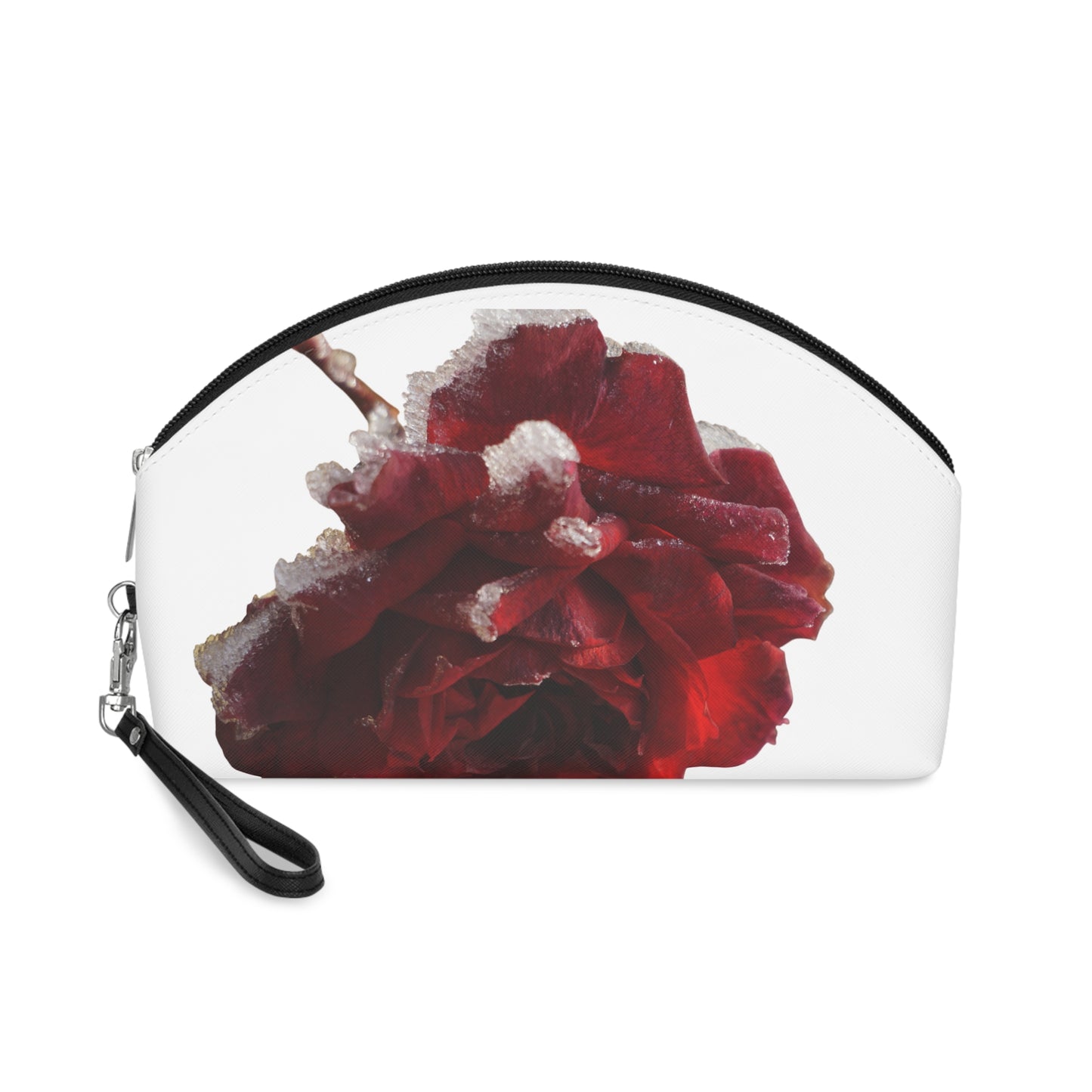 Elegant Floral Makeup Bag - Romantic Gift for Her, Cosmetic Pouch, Travel Essentials, Beauty Organizer, Valentine's Day