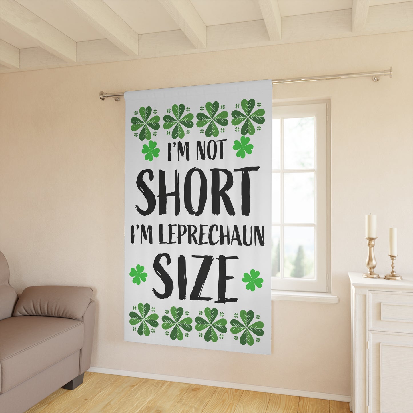 Leprechaun Size Window Curtain - St. Patrick's Day Decor