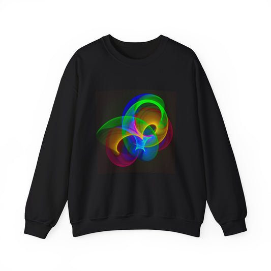 Vibrant Neon Swirl Nonfigurative logo Unisex Heavy Blend™ Crewneck Sweatshirt