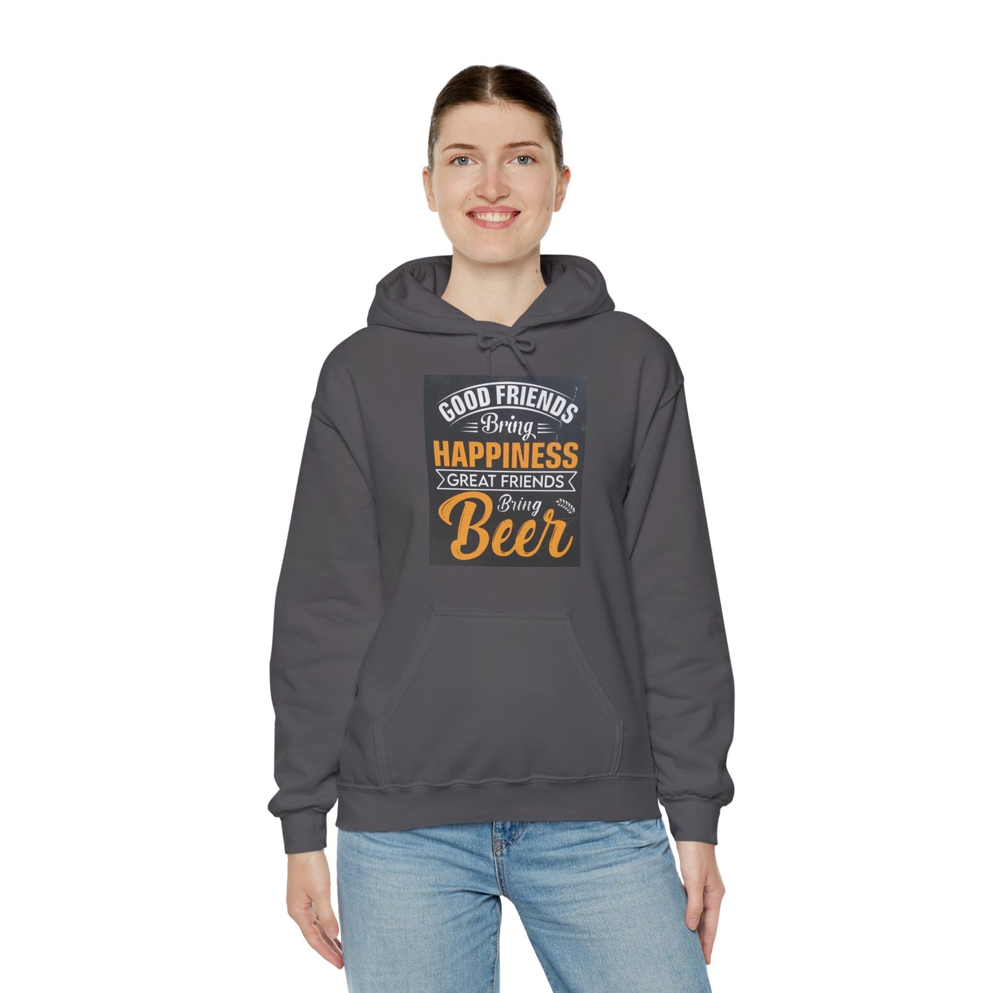 Good Friends Sweatshirt: Cozy Hoodie for Beer Lovers, Friendship Gift, Party Wear, Casual Style, Unisex Apparel