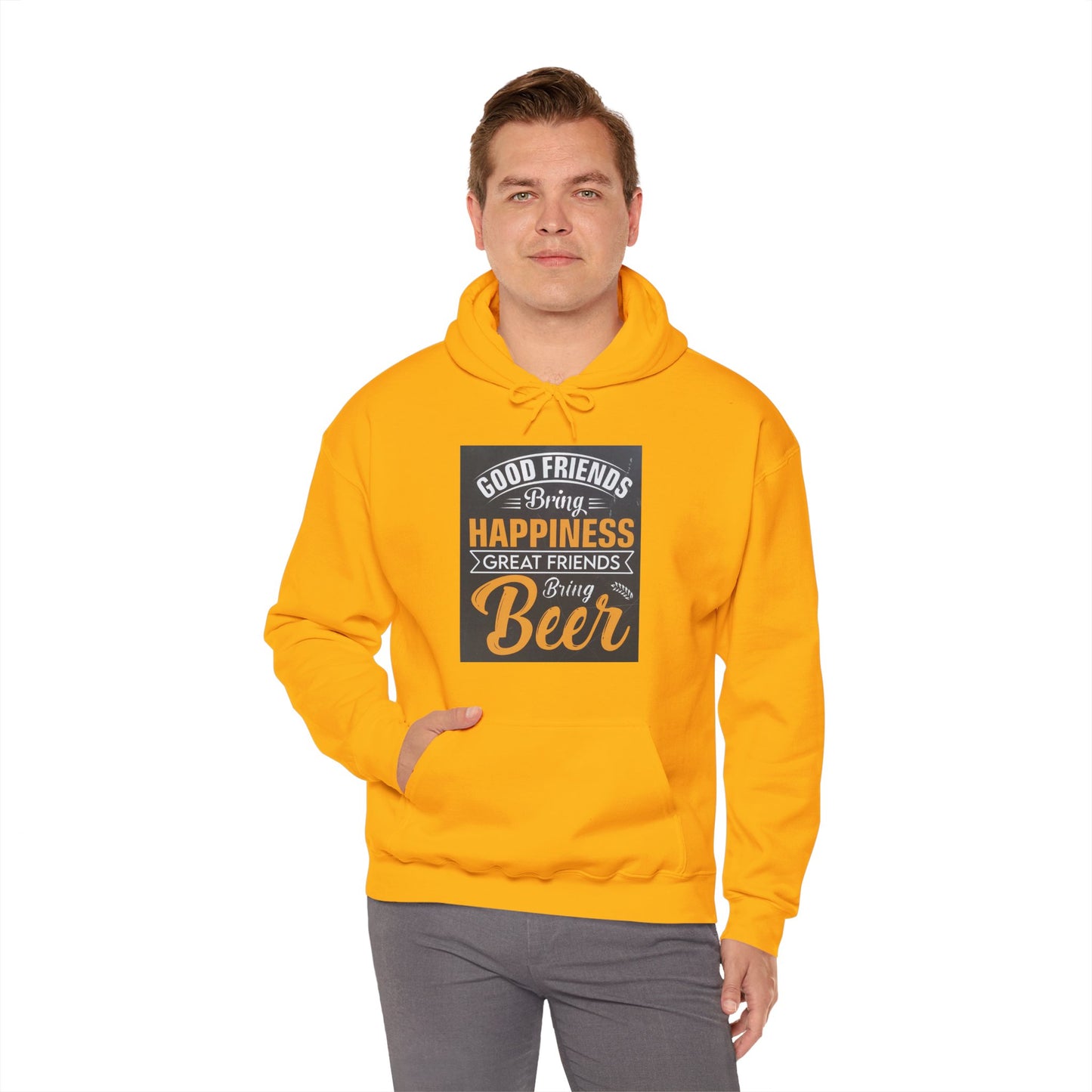 Good Friends Sweatshirt: Cozy Hoodie for Beer Lovers, Friendship Gift, Party Wear, Casual Style, Unisex Apparel