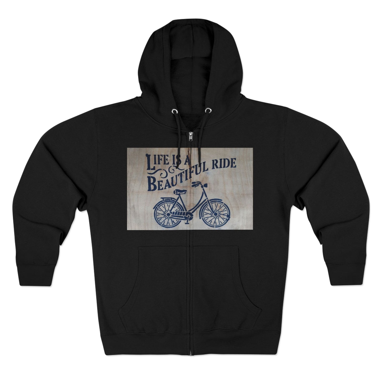 Life is a Beautiful Ride Unisex Zip Hoodie | Casual Comfort for Cyclists