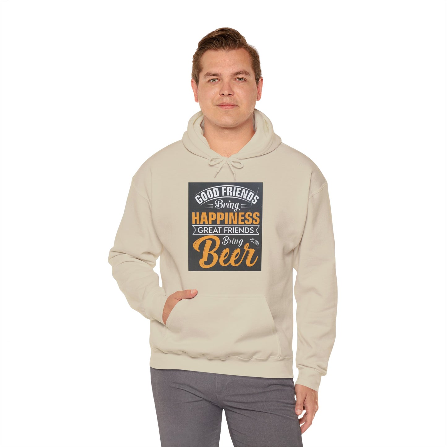 Good Friends Sweatshirt: Cozy Hoodie for Beer Lovers, Friendship Gift, Party Wear, Casual Style, Unisex Apparel