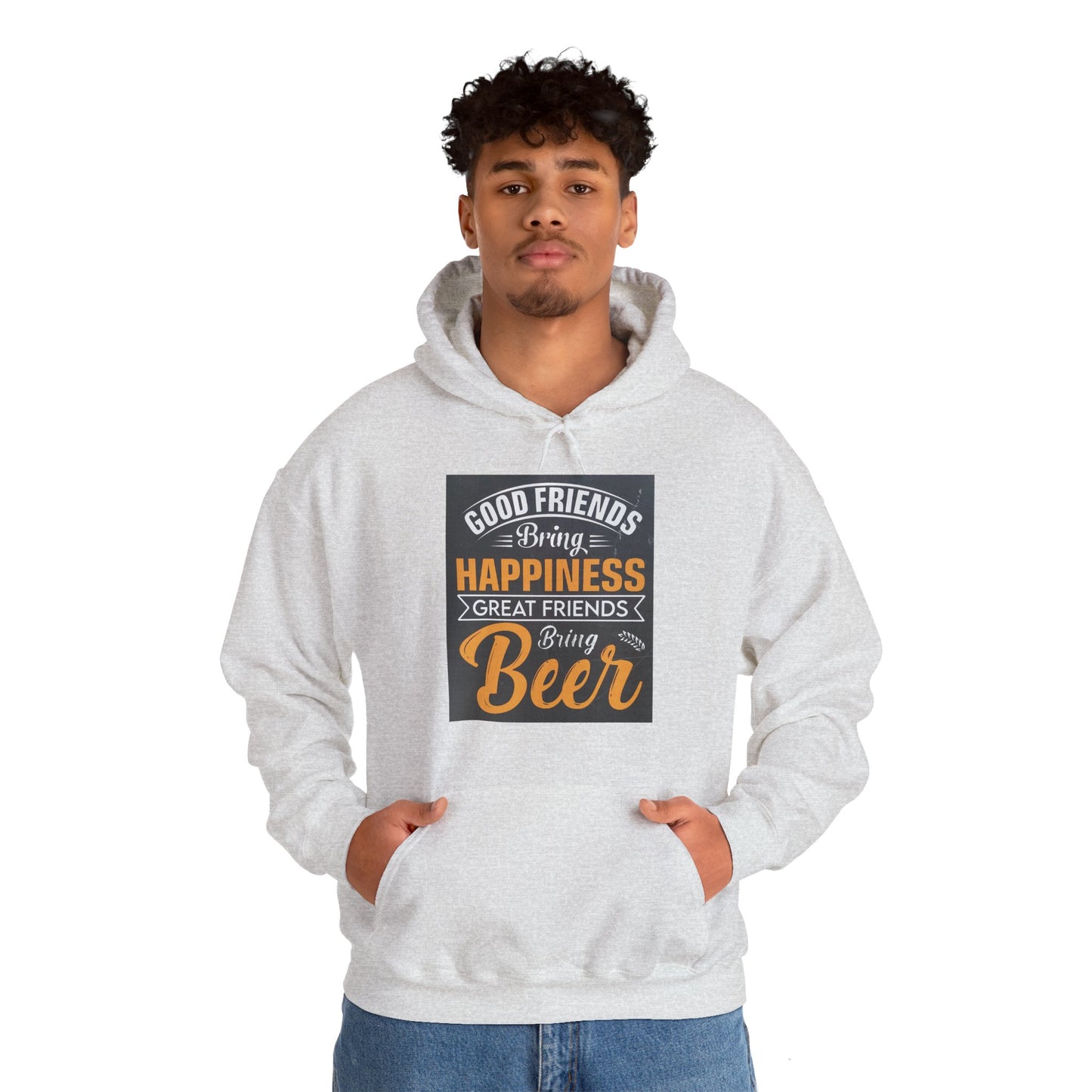 Good Friends Sweatshirt: Cozy Hoodie for Beer Lovers, Friendship Gift, Party Wear, Casual Style, Unisex Apparel