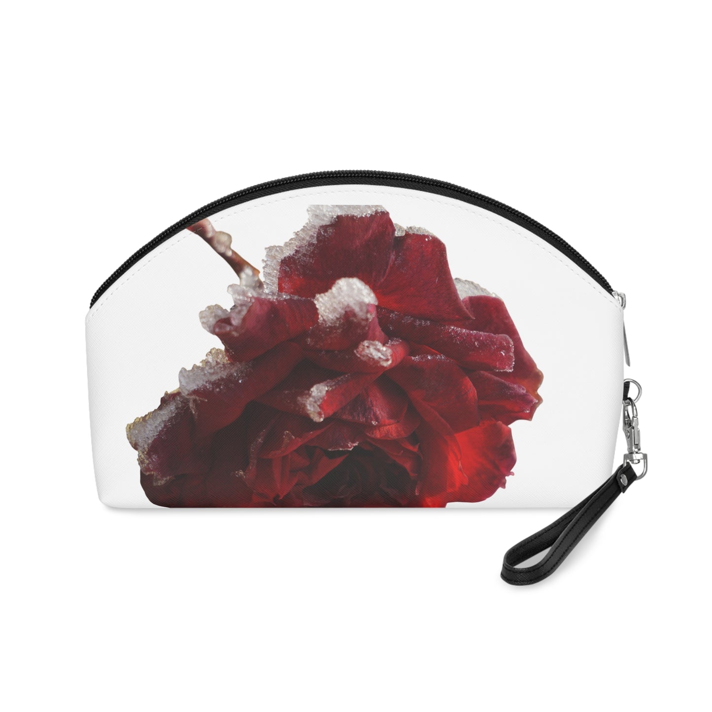 Elegant Floral Makeup Bag - Romantic Gift for Her, Cosmetic Pouch, Travel Essentials, Beauty Organizer, Valentine's Day