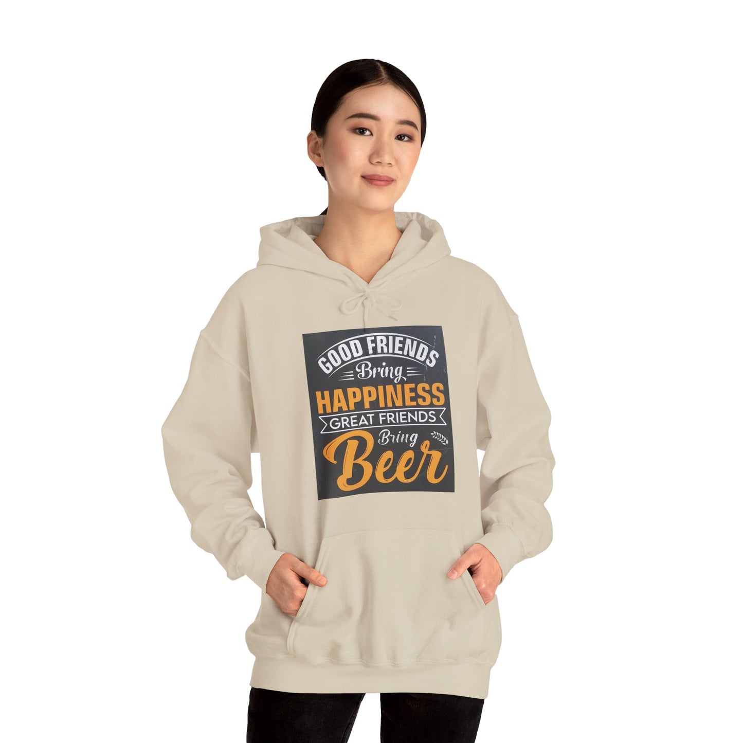 Good Friends Sweatshirt: Cozy Hoodie for Beer Lovers, Friendship Gift, Party Wear, Casual Style, Unisex Apparel