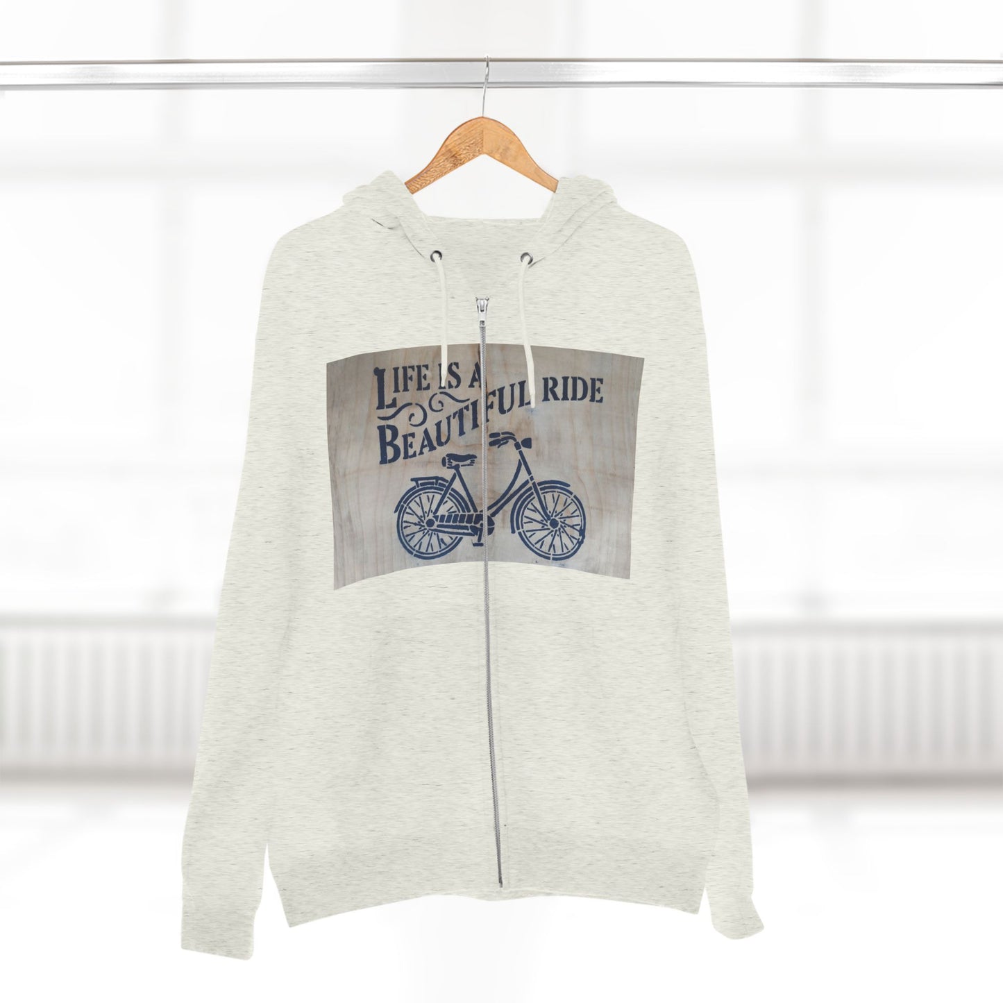 Life is a Beautiful Ride Unisex Zip Hoodie | Casual Comfort for Cyclists